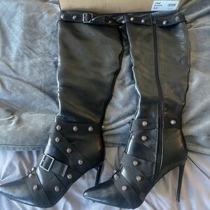 Steve Madden “Fink” Black Heeled Boots